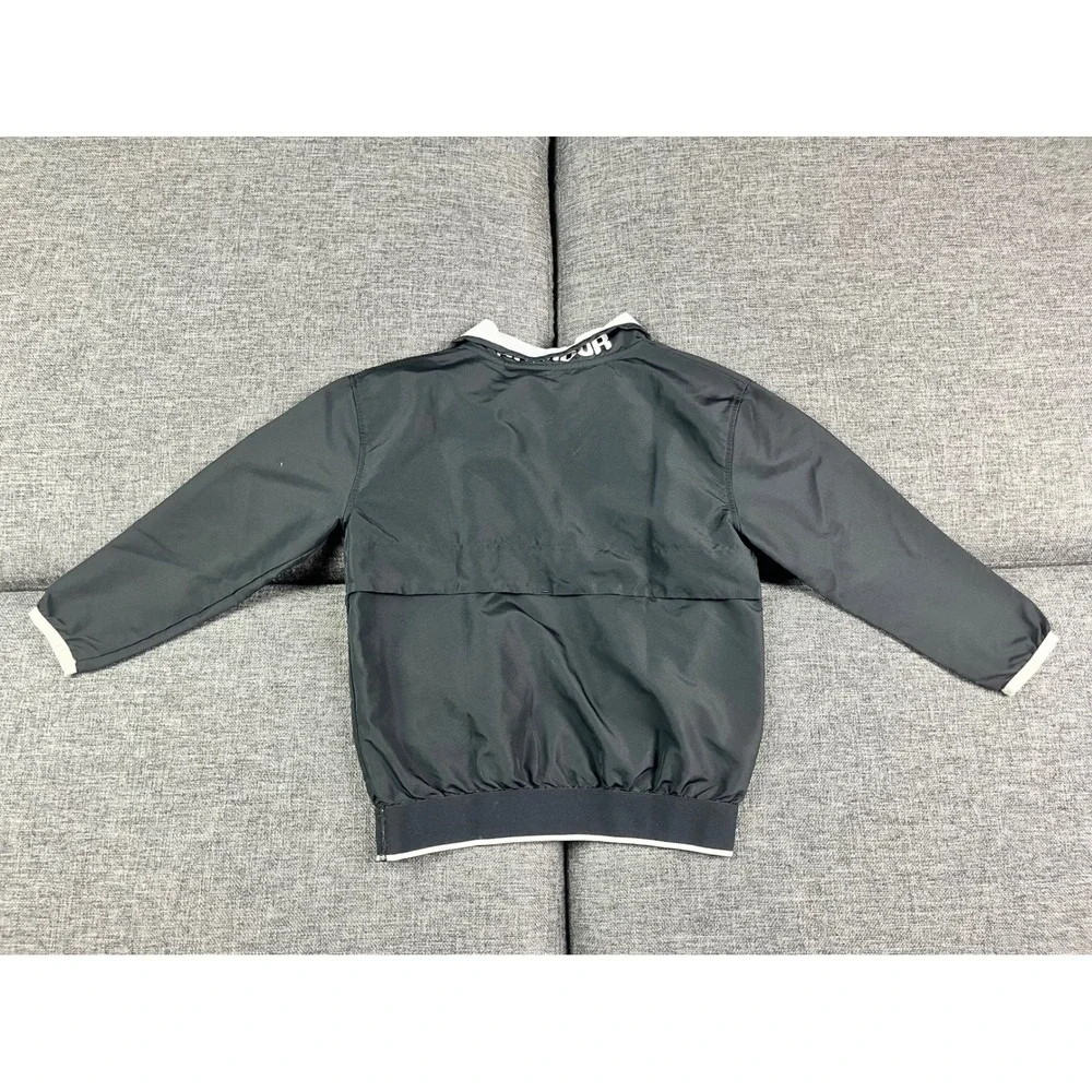 Under Armour Boys Black White Quarter Zip Windbreaker Jacket YXS 1300099-002
